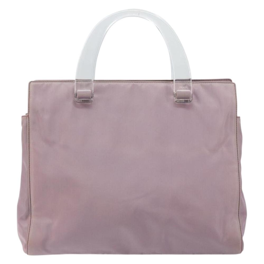PRADA Hand Bag Nylon Lavende Silver Auth 159273 - Picture 13 of 16
